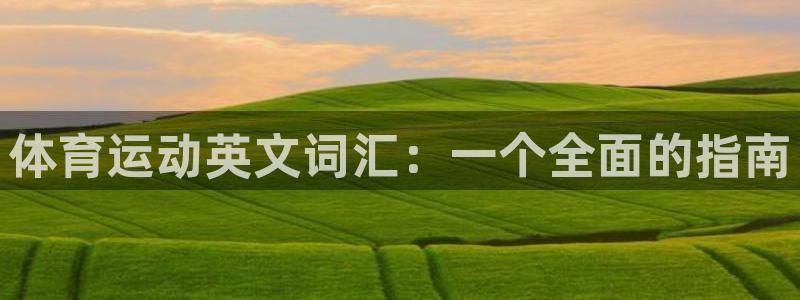 J9官方正版app娱乐:体育运动英文词汇:一个全面的指南