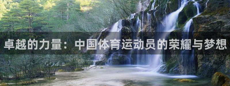 J9官方集团官网:卓越的力量:中国体育运动员的荣耀与梦想